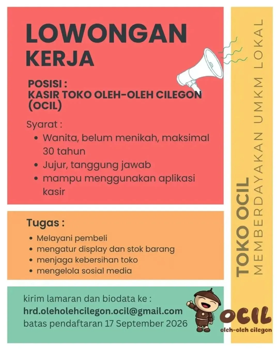 Logo Toko Oleh-Oleh Ocil Cilegon