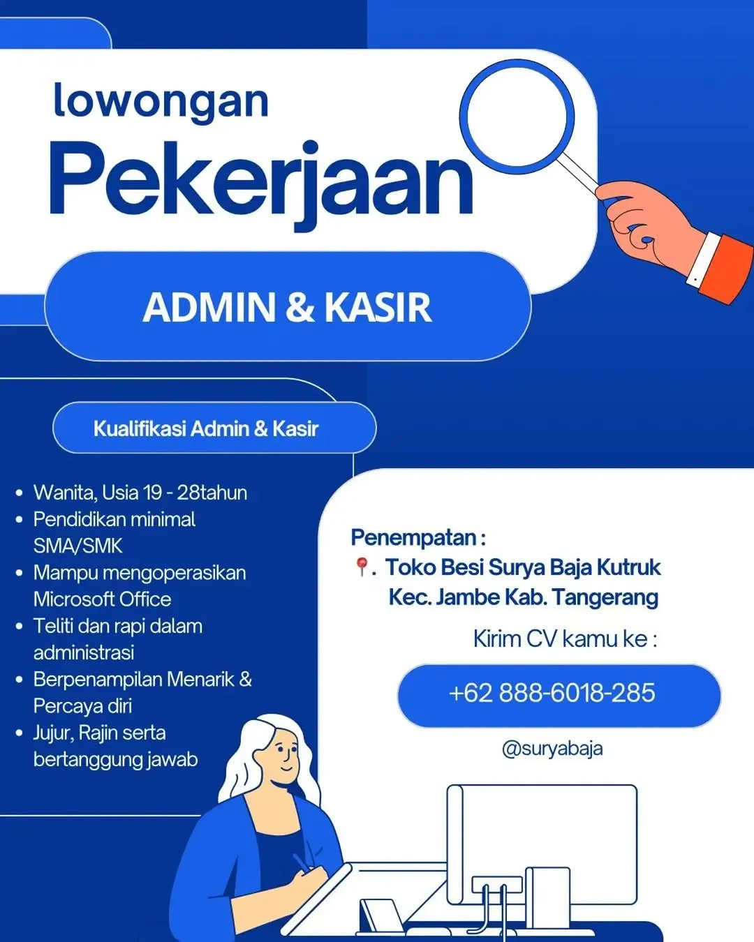 Logo Toko Besi Surya Baja Kutruk