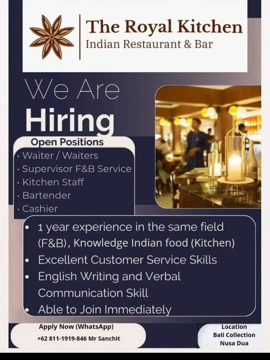 Logo The Royal Kitchen Indian Restaurant & Bar