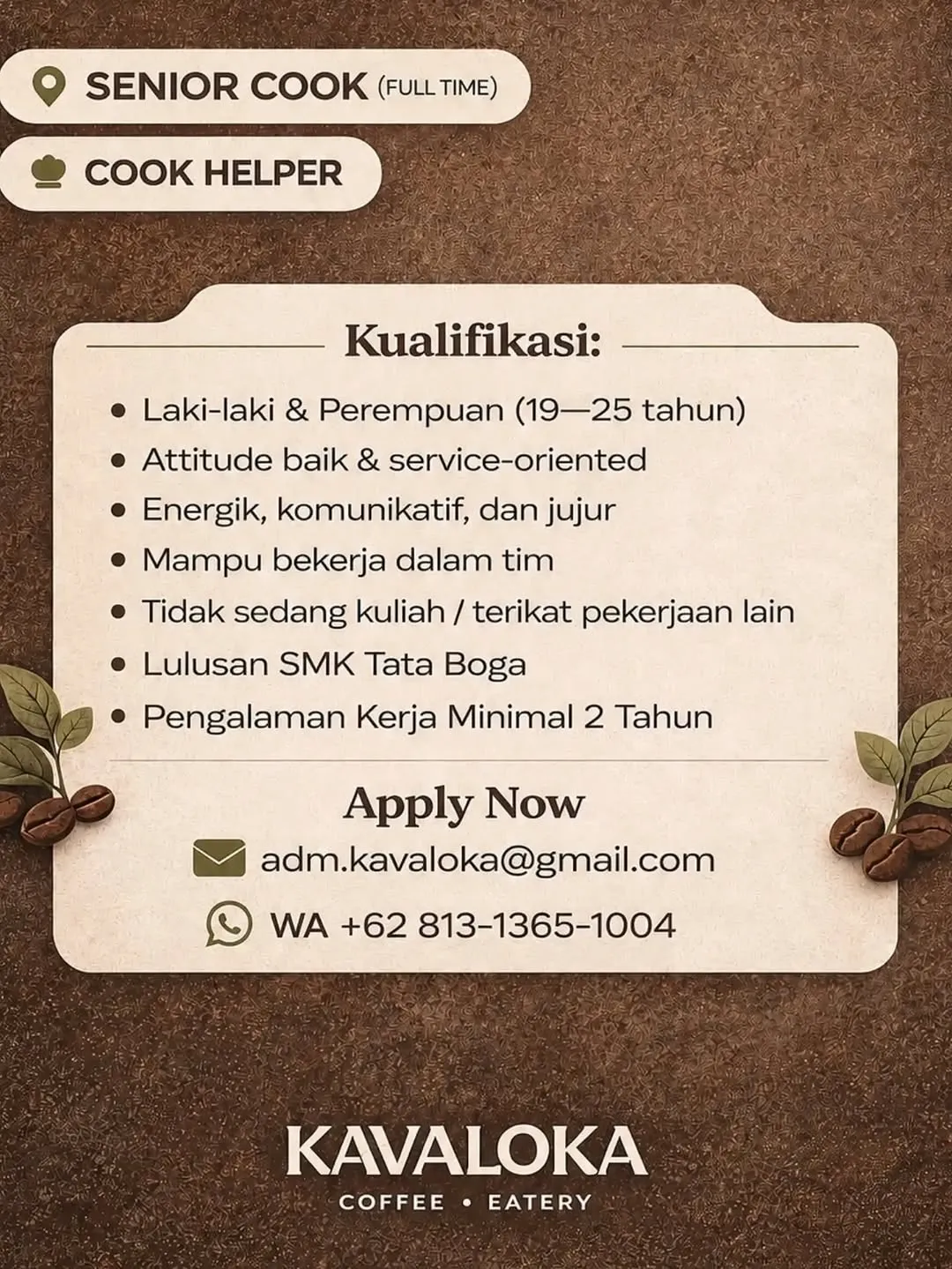Logo KAVALOKA COFFEE EATERY