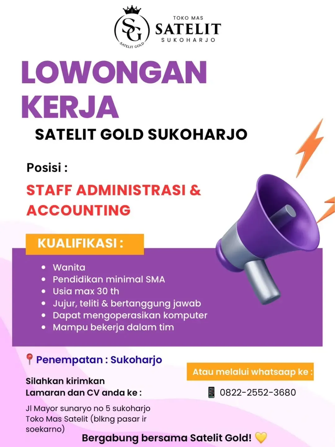 Logo Toko Mas Satelit Sukoharjo