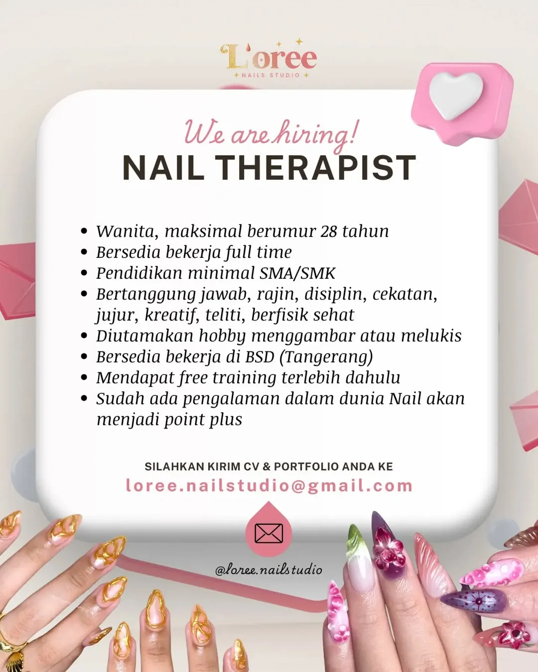 Logo L'oree + NAILS STUDIO