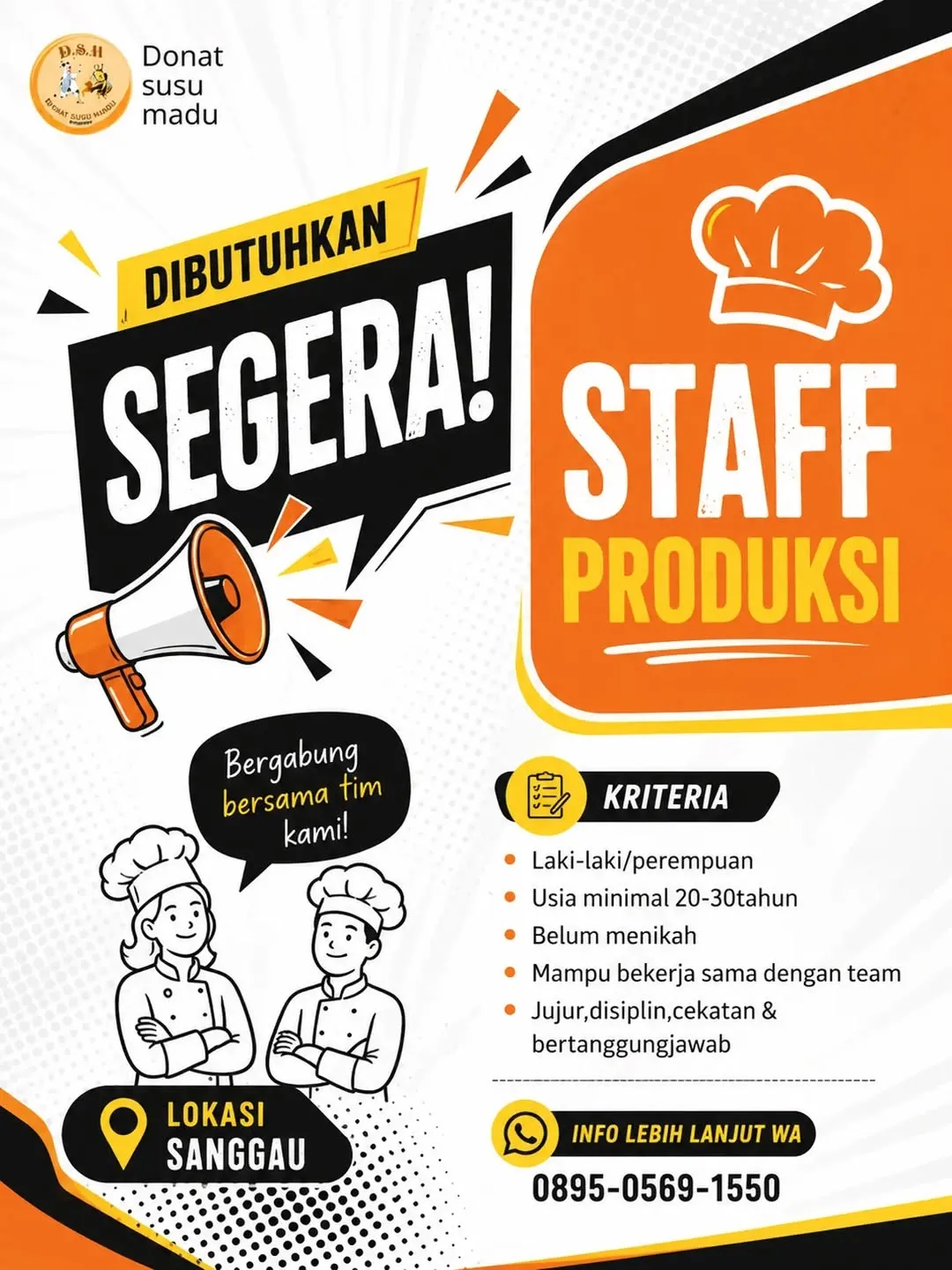Logo D.S.H Donat Susu Madu