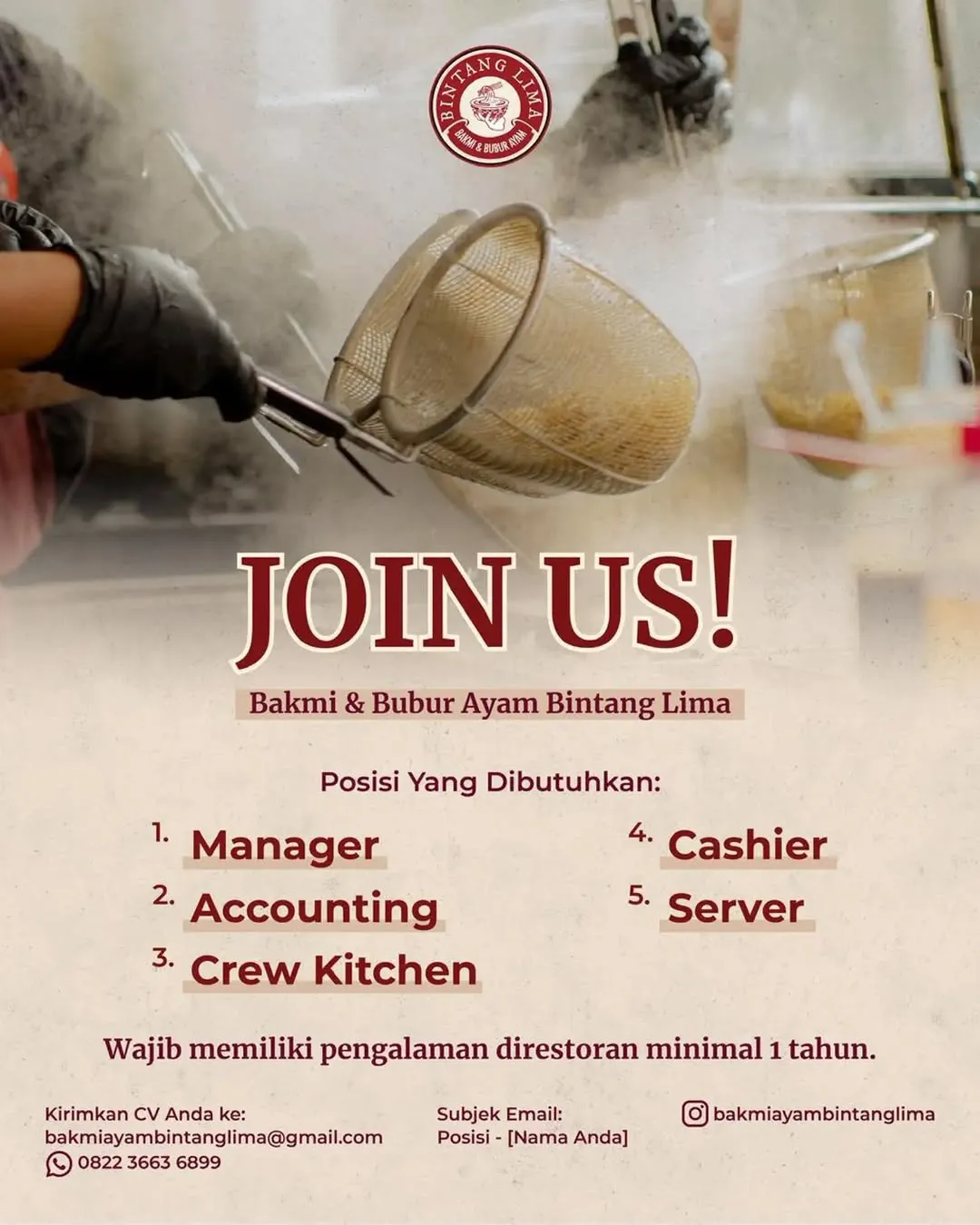 Logo Bakmi & Bubur Ayam Bintang Lima