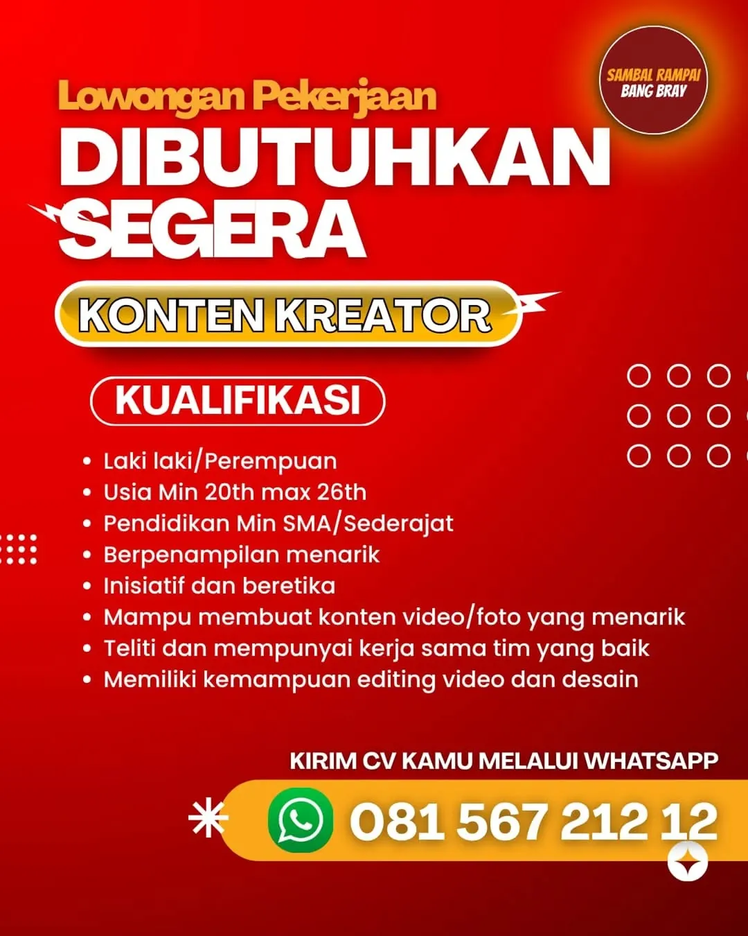 Logo Sambal Rampai Bang Bray