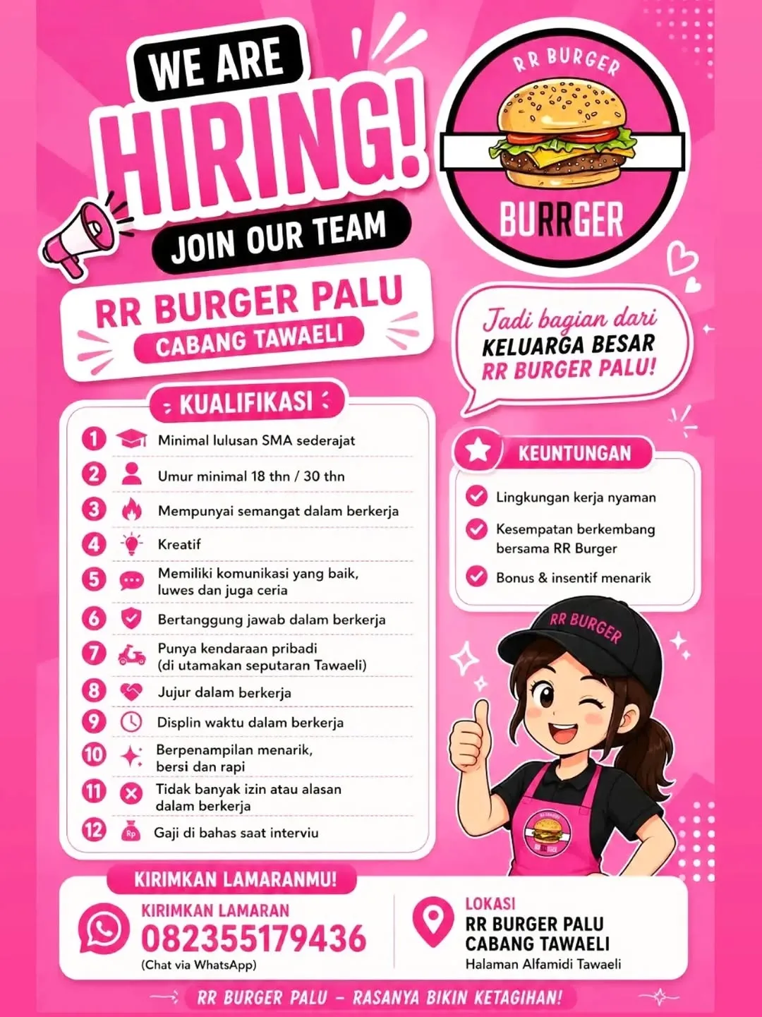 Logo RR Burger Palu