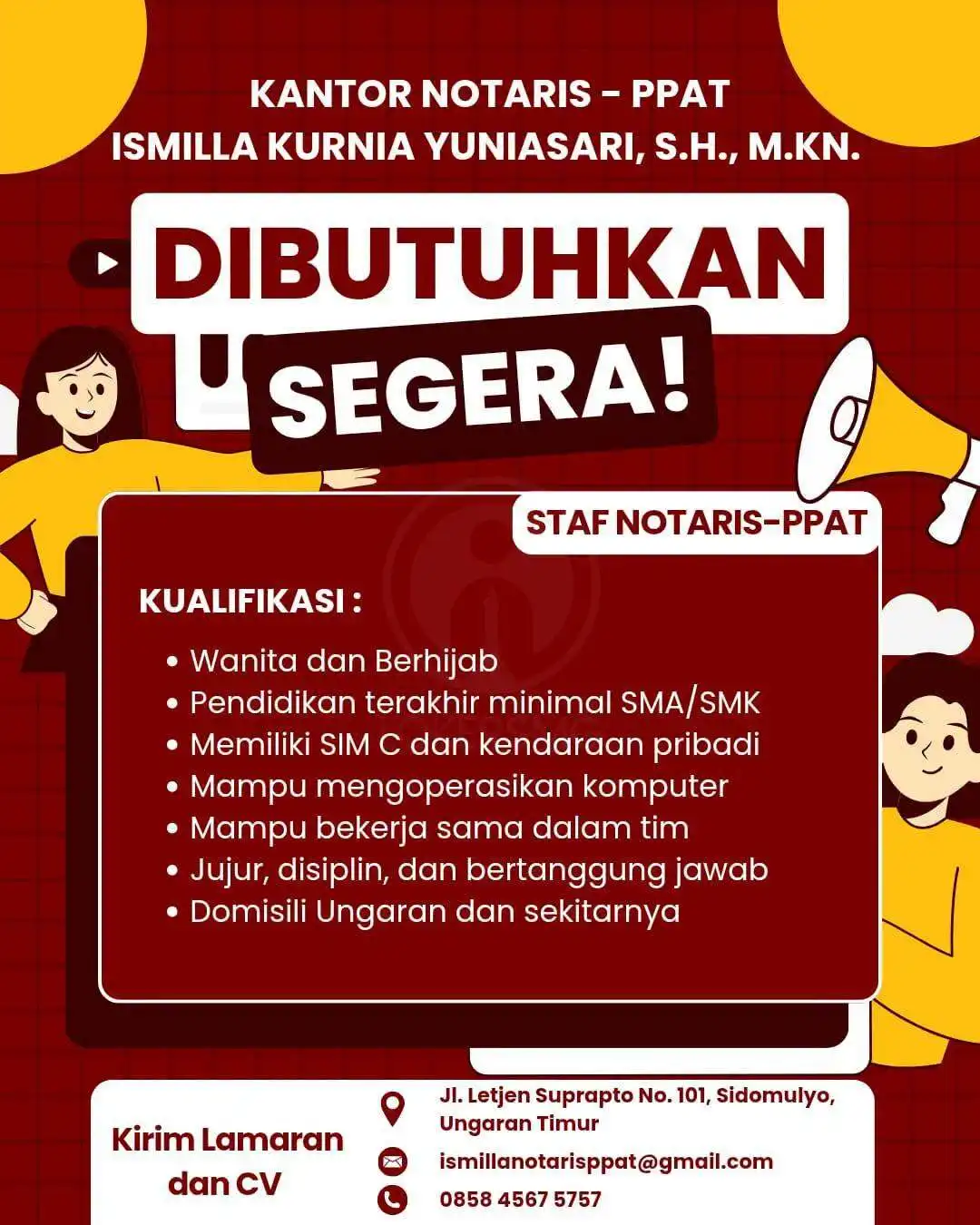 Logo Kantor Notaris - PPAT Ismilla Kurnia Yuniasari, S.H., M.Kn.