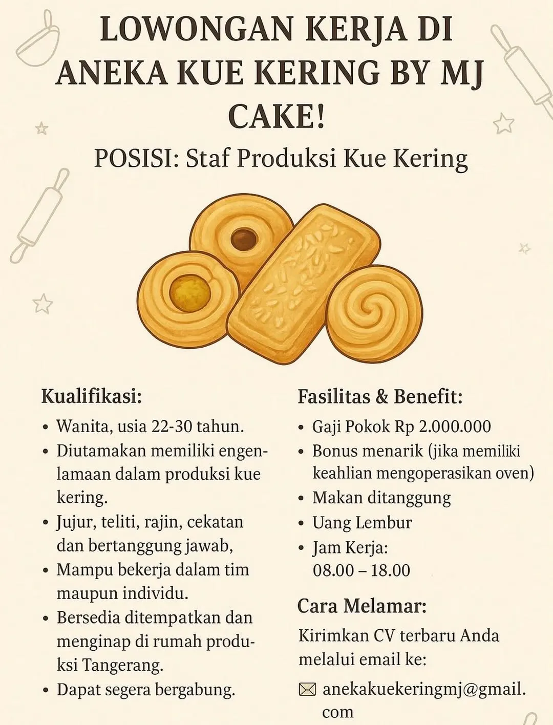 Logo Aneka Kue Kering by MJ Cake