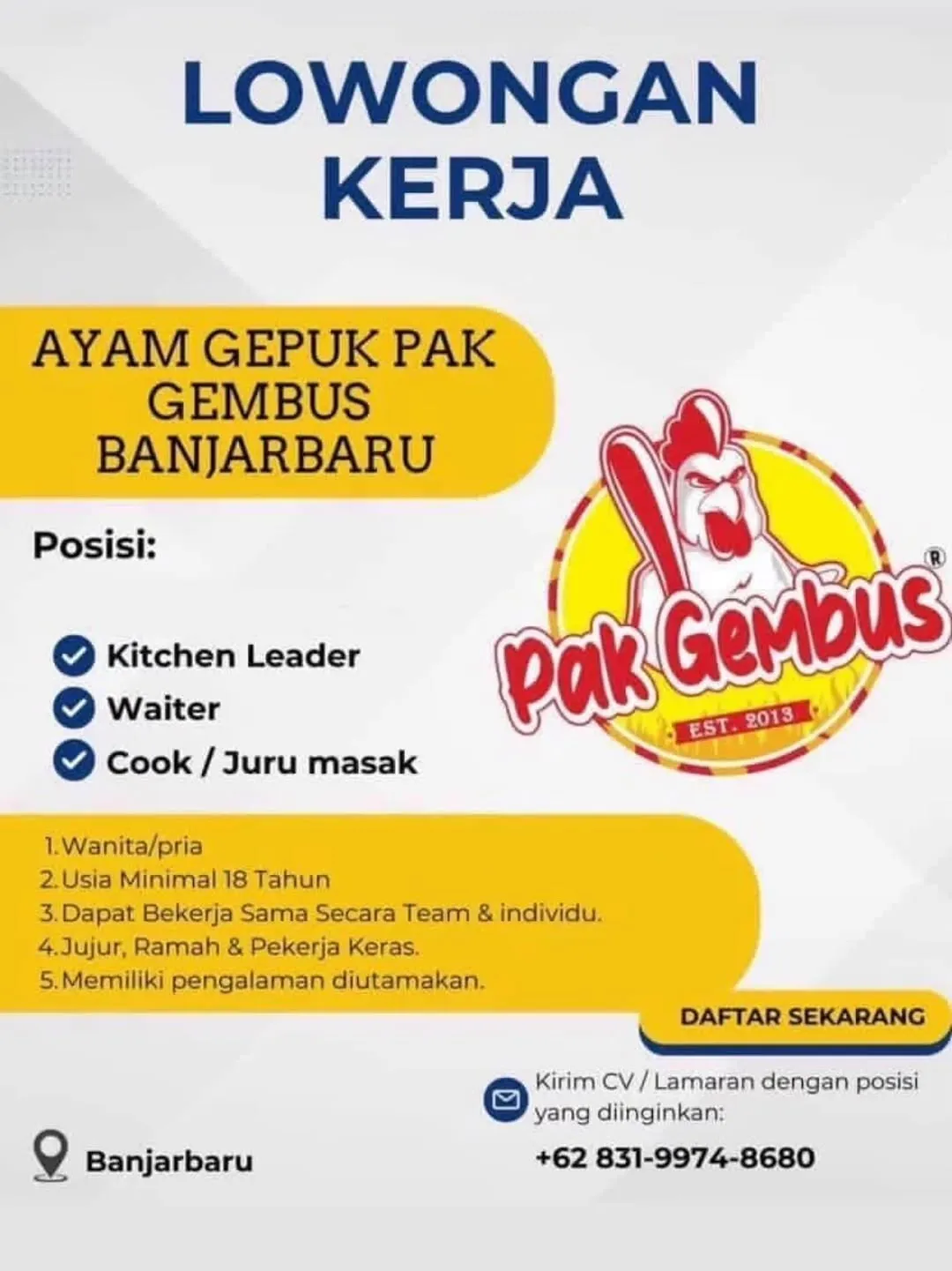Logo AYAM GEPUK PAK GEMBUS BANJARBARU