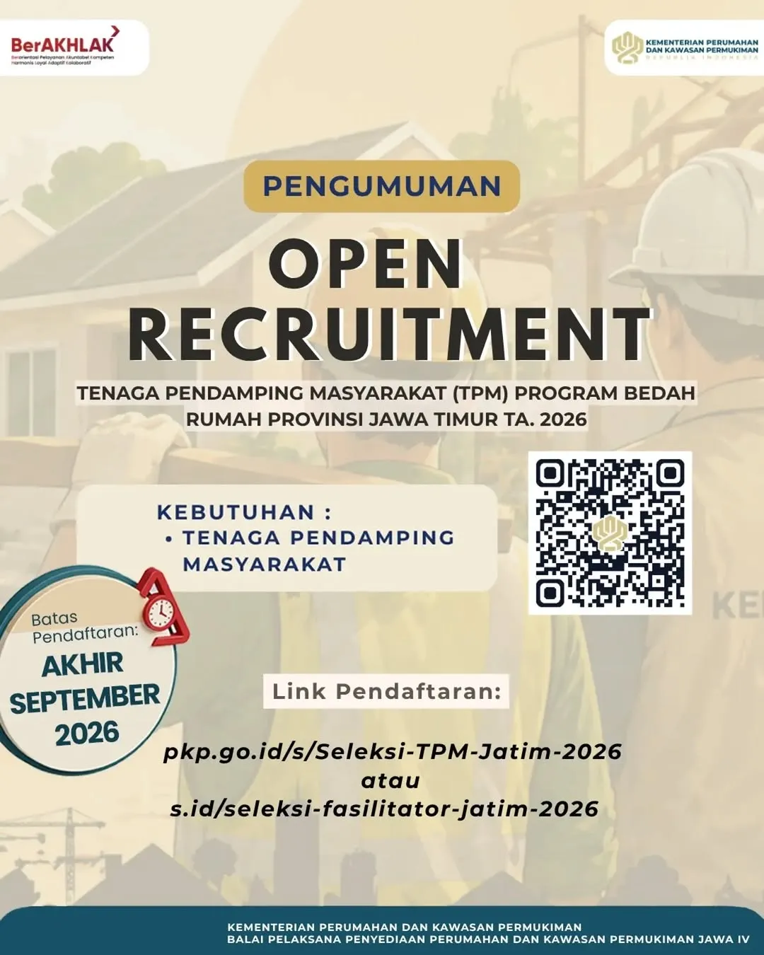 Logo Balai Pelaksana Penyediaan Perumahan dan Kawasan Permukiman Jawa IV
